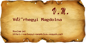 Várhegyi Magdolna névjegykártya
